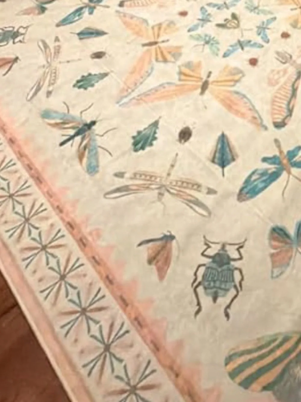 🆕 ANTHRO STYLE 3’ x 2’ Rug Butterfly Moth Apothecary Light Soft Machine Washable